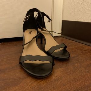 Black, Classic with an Edge, Low Strappy Heels